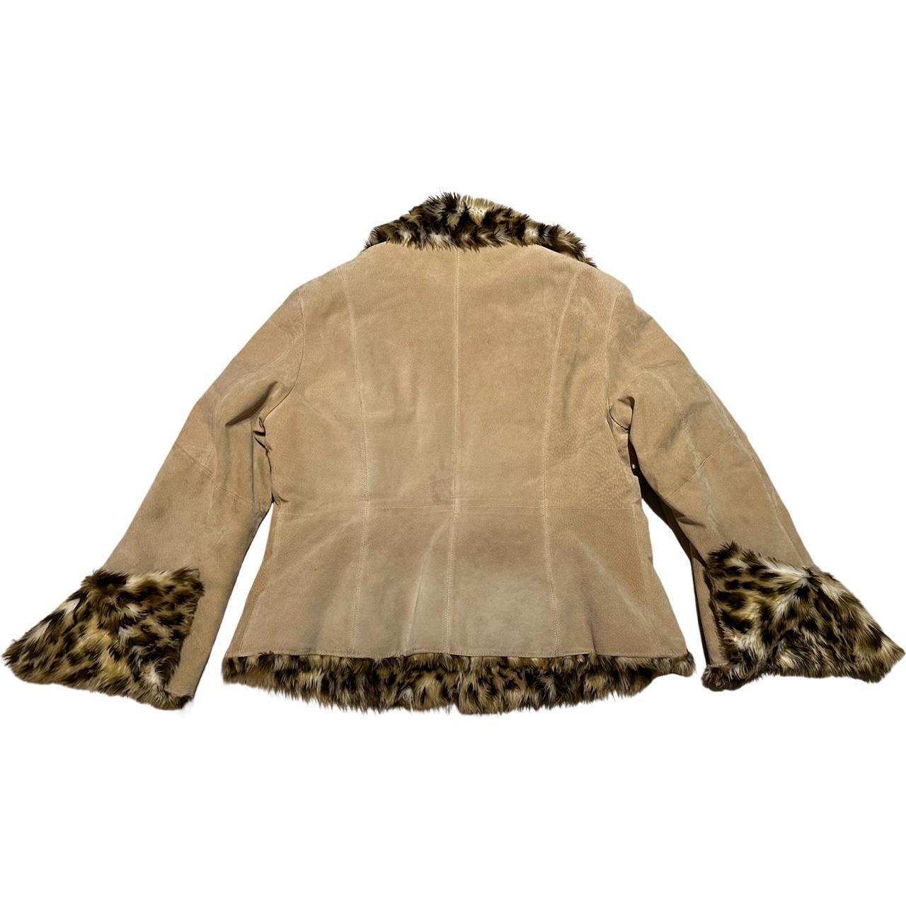 Cheetah Print Fur And Suede jacket