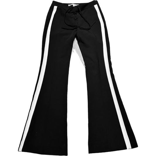 Lace Up Fly Flared Trousers