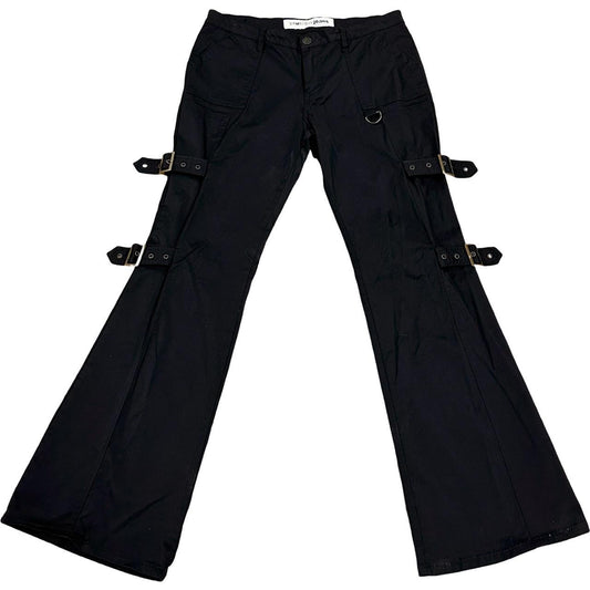 Buckle Flared Trousers