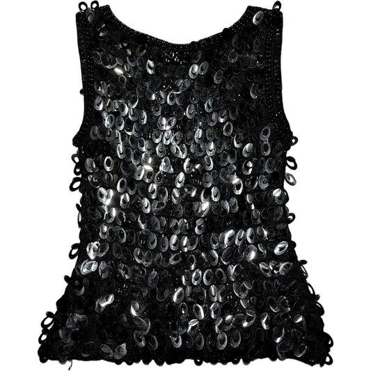 Knitted Tank With All Over sequin detail