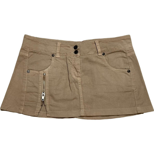 Zipper Detail Mirco Mini Skirt