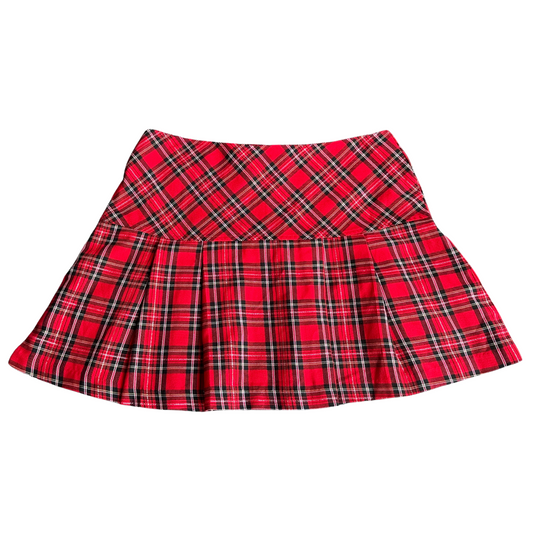 Plaid mirco mini skirt