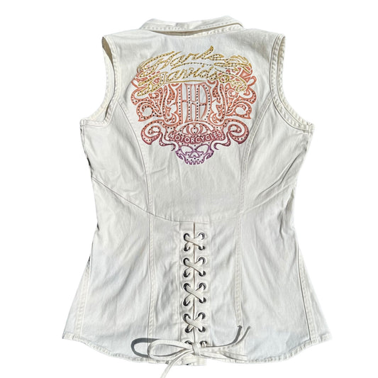 Harley Davidson lace up vest