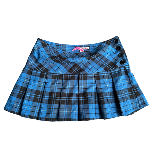 Plaid mirco mini skirt