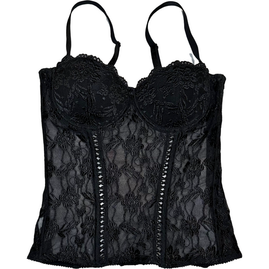 Black lace corset