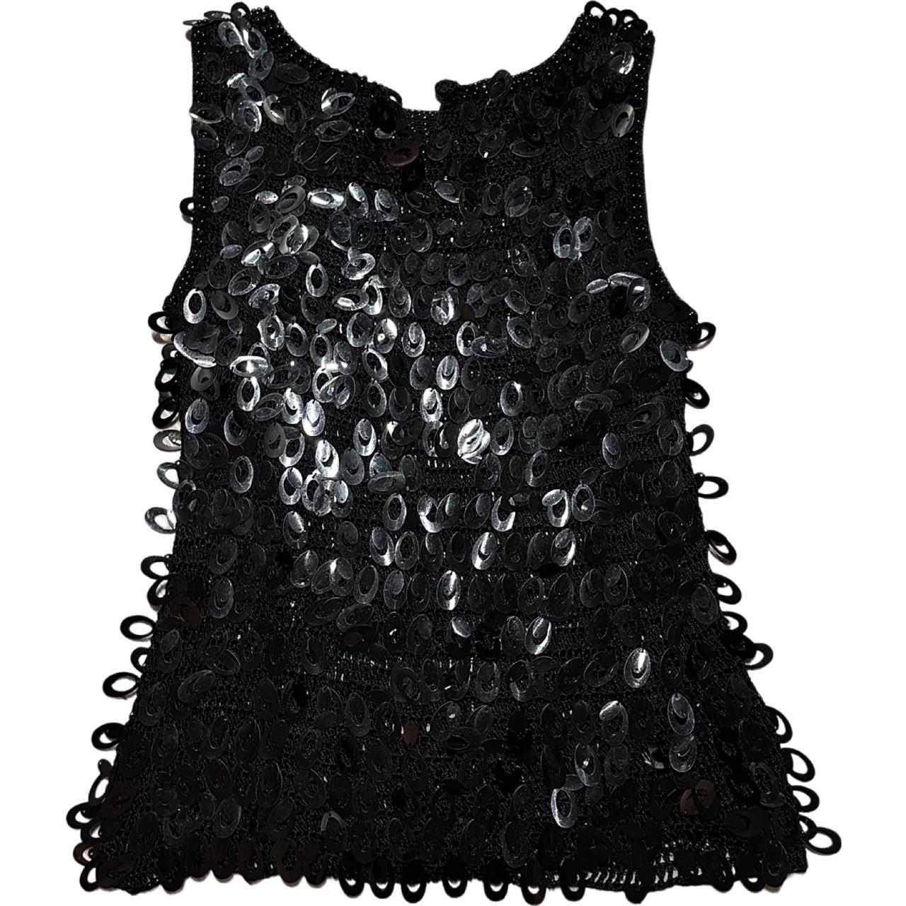 Knitted Tank With All Over sequin detail