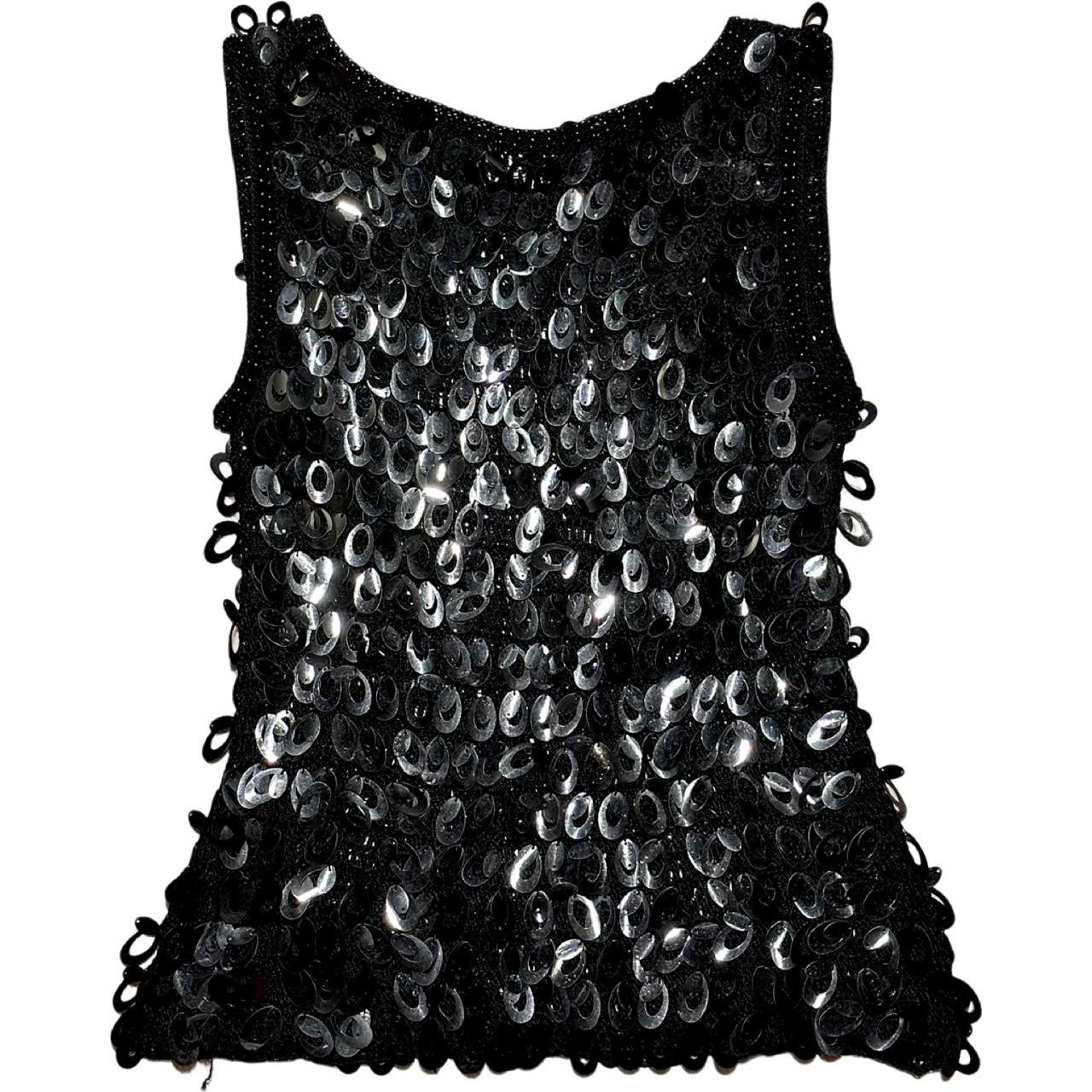 Knitted Tank With All Over sequin detail